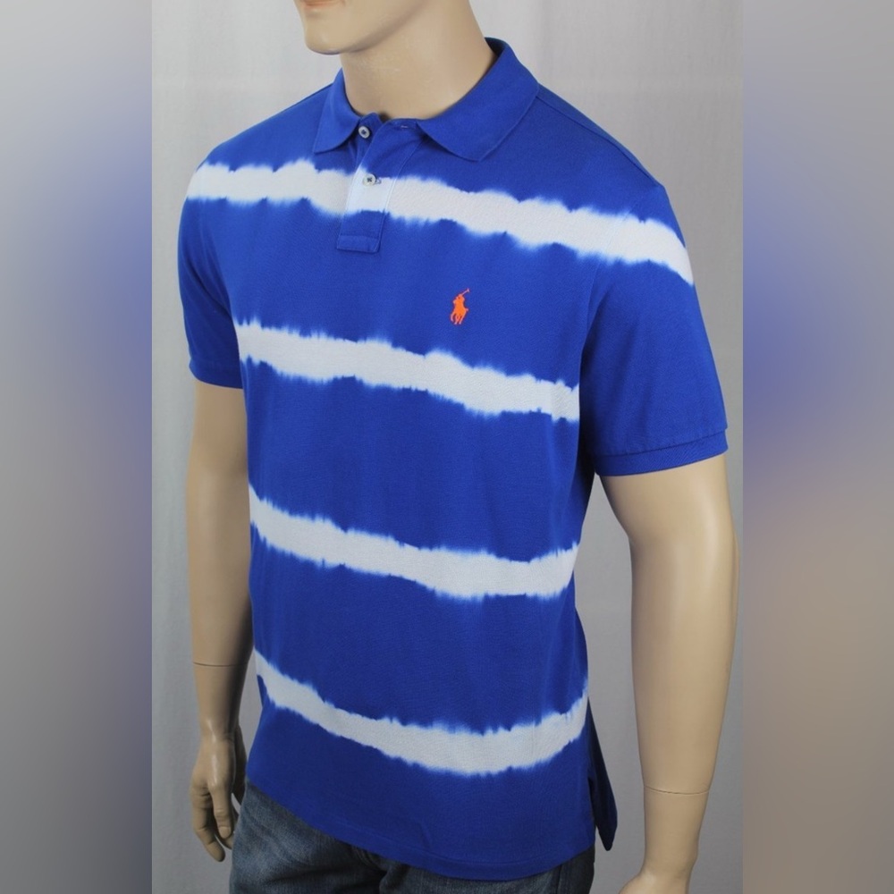 Polo Ralph Lauren Tie Dye Mesh Polo Shirt Size Small 8